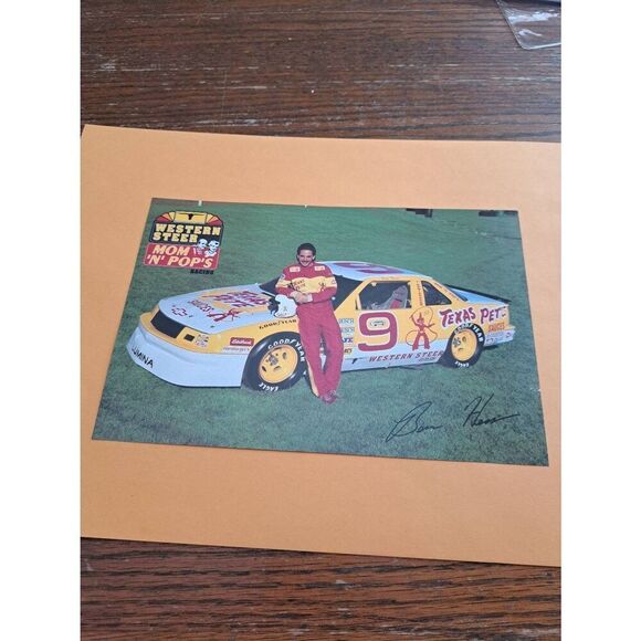 Vintage 1990 Ben Hess Driver Card NASCAR Texas Pete Western Steer WSMP Racing - Picture 1 of 2